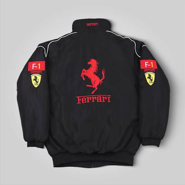 Ferrari Vintage F1 bomber jacket print and embroidery mixed - Image 3