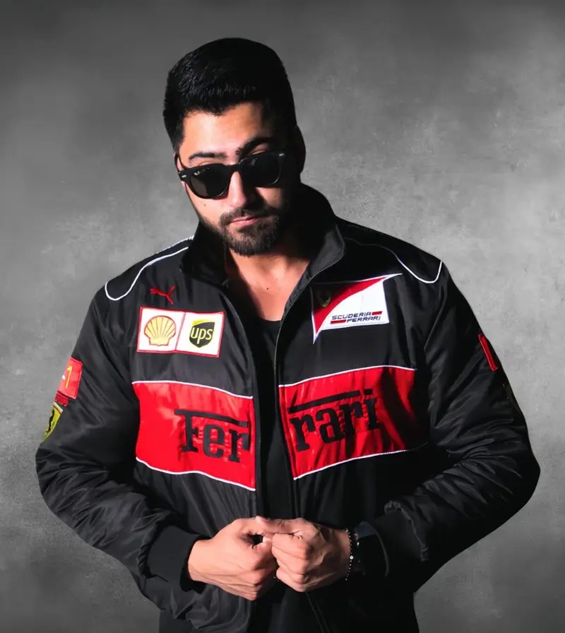 Ferrari Vintage F1 bomber jacket print and embroidery mixed - Image 5